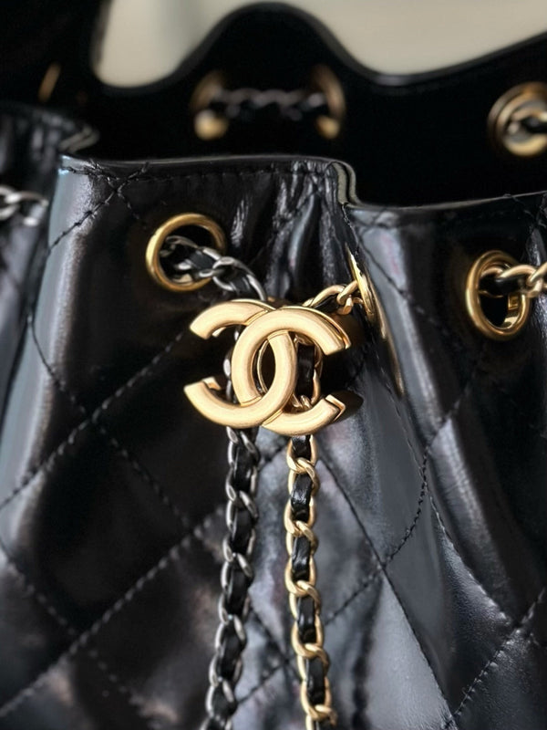 CC 26c Hobo Bag 22cm Black Lambskin GHW