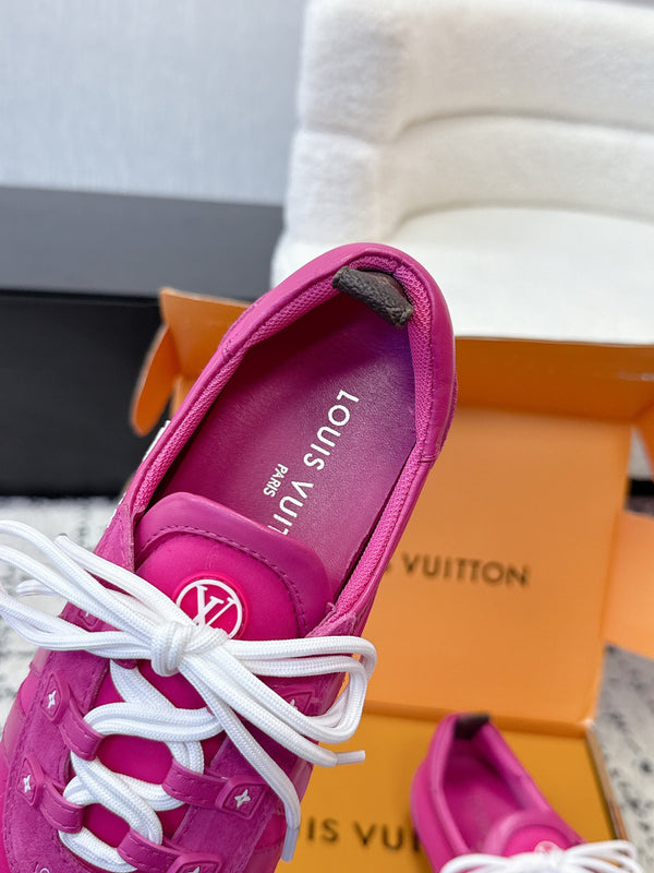 LV Sneakerina Sneaker Pink Suede Leather 616970