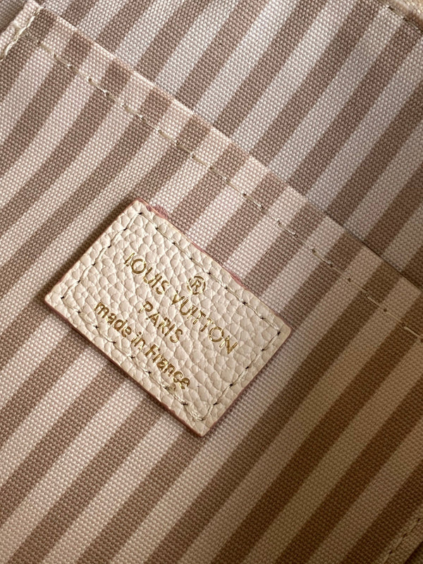 LV Speedy 20 Bandoulière Bag Beige Embossed cowhide 252519