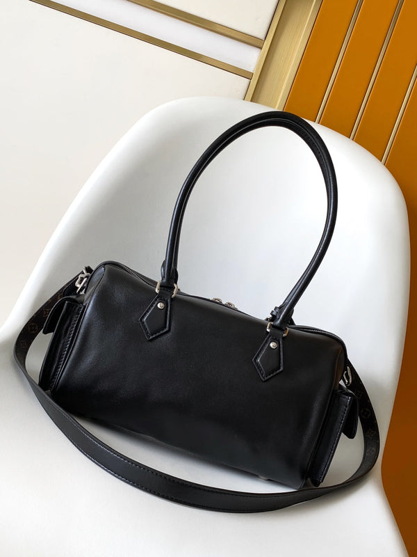 LV Speedy Cargo Vibe 28cm Black Sheepskin & Cowhide HW
