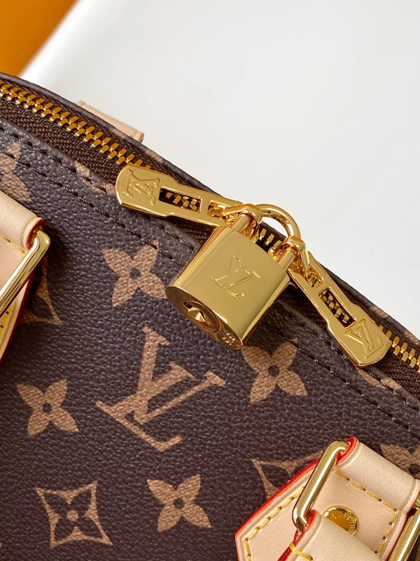 LV Alma BB Handbag 25cm Brown Beige Monogram Canvas & Cowhide GHW