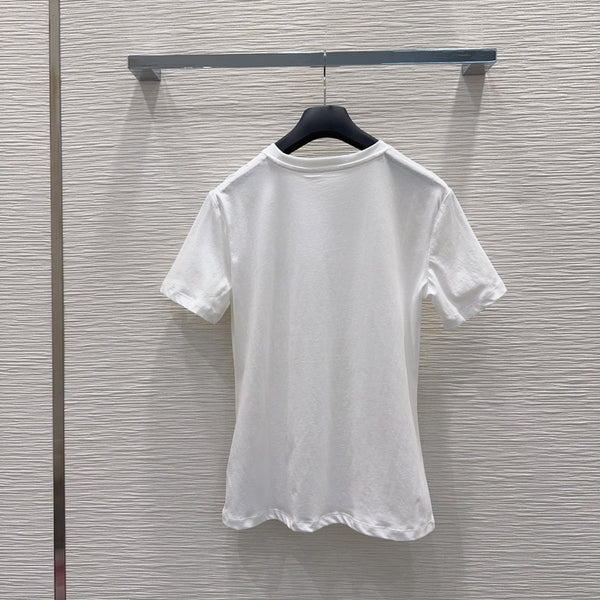 CD 26s Fitted T-Shirt White Cotton 394967