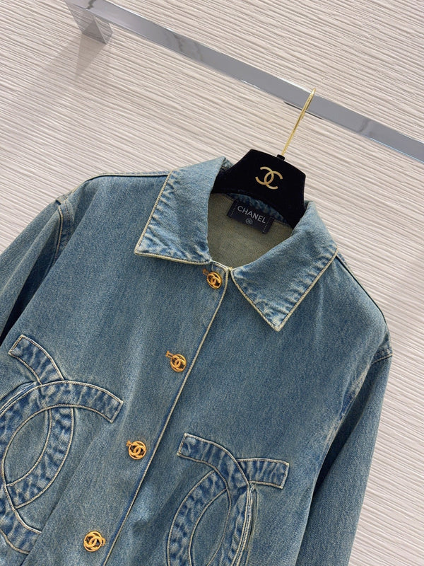 CC 2026 Large Double C Jacket Blue Cotton 426352