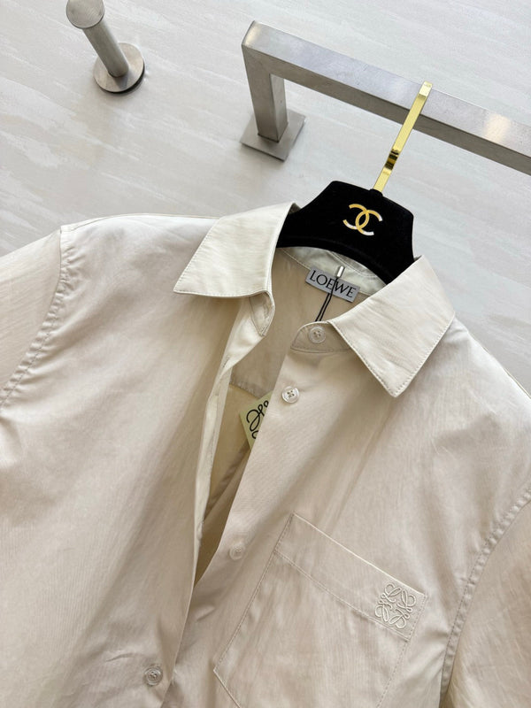 Loew 26s Short-Sleeved Shirt Cream Cotton 398853