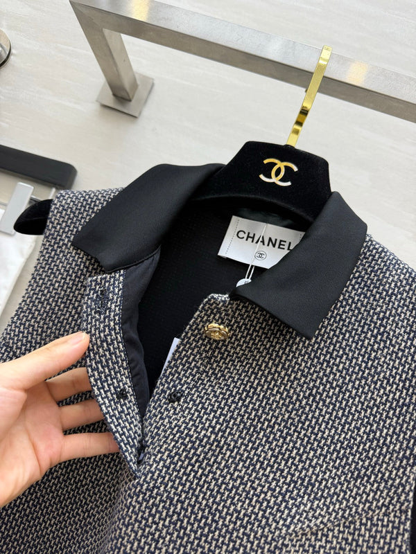 CC 26S Tweed Sleeveless Polo Top 428169