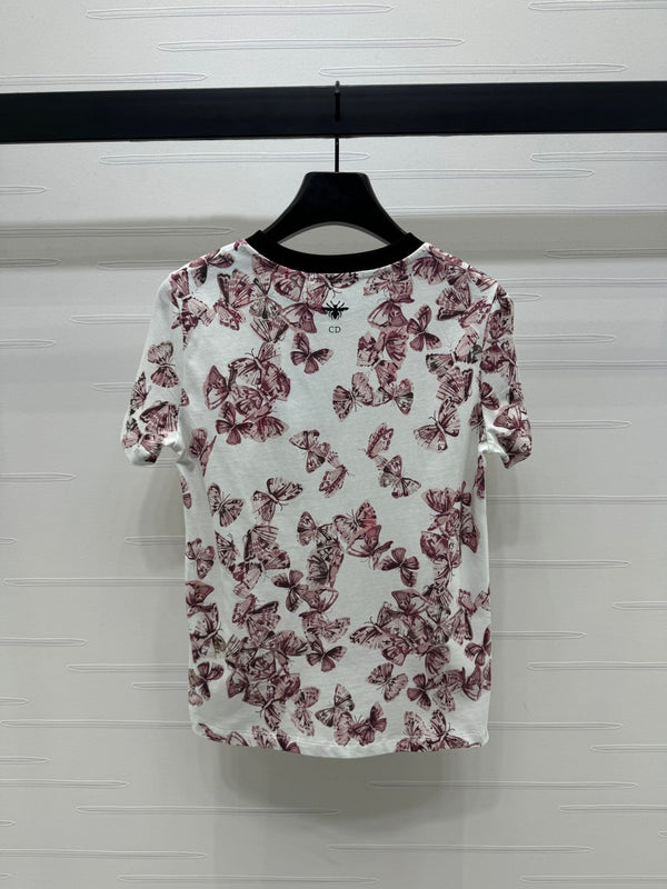 Dior 25C T-Shirt Papillon multicolore Pattern 228799