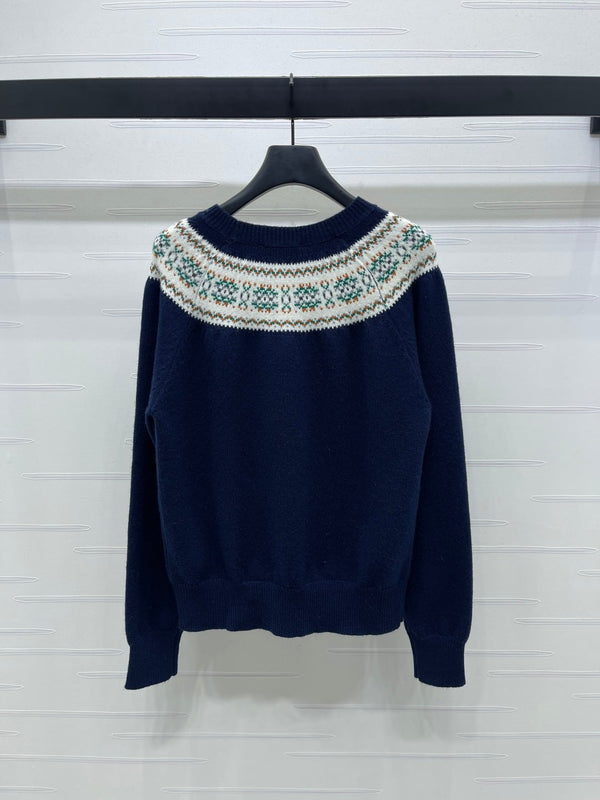 Celine 25 Patterned Sweater Cashmere 295598