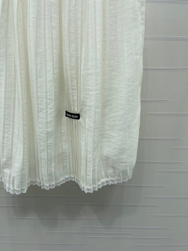 Miu Midi Skirt Cotton Nylon Silk 392682