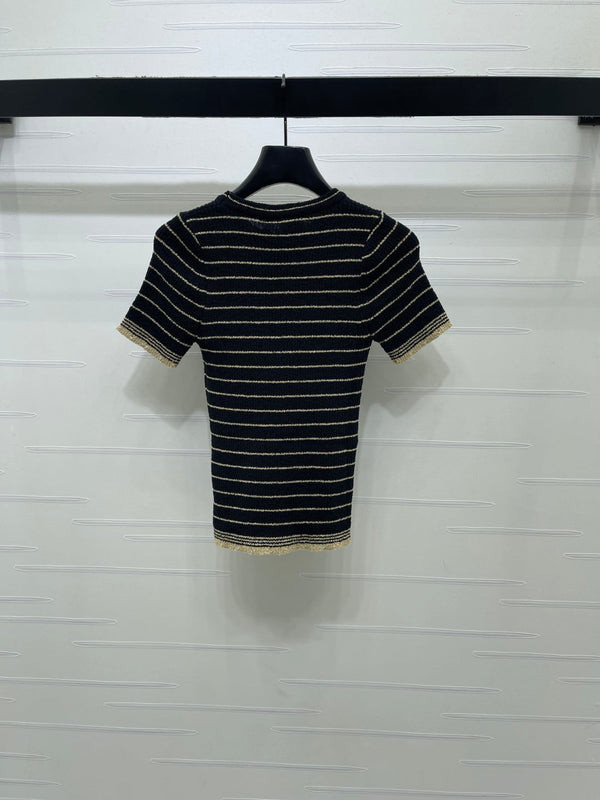 CD 26s Short-Sleeved Top Wool Acrylic Nylon Polyester 401611