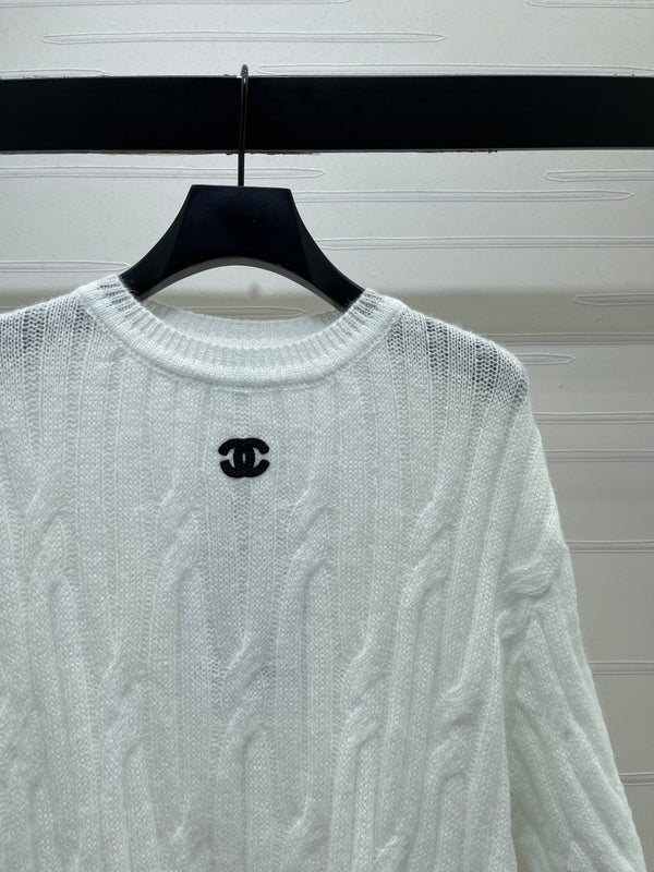 CC 26s Cable Knit Short-Sleeve T-Shirt Wool 422033