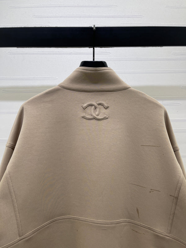 CC 26s Half-Zip Sweatshirt Khaki Cotton 427245