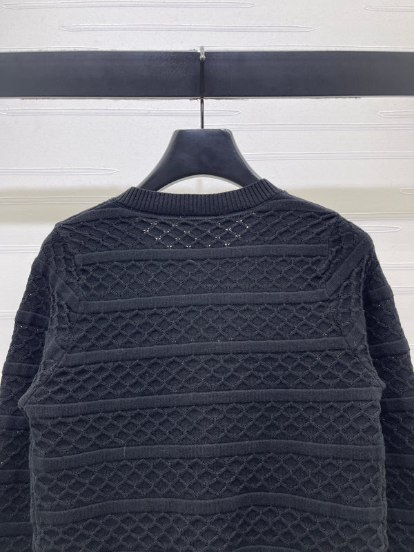 CC 26s Bow Detail Open-Knit Cardigan Wool Blend 427249