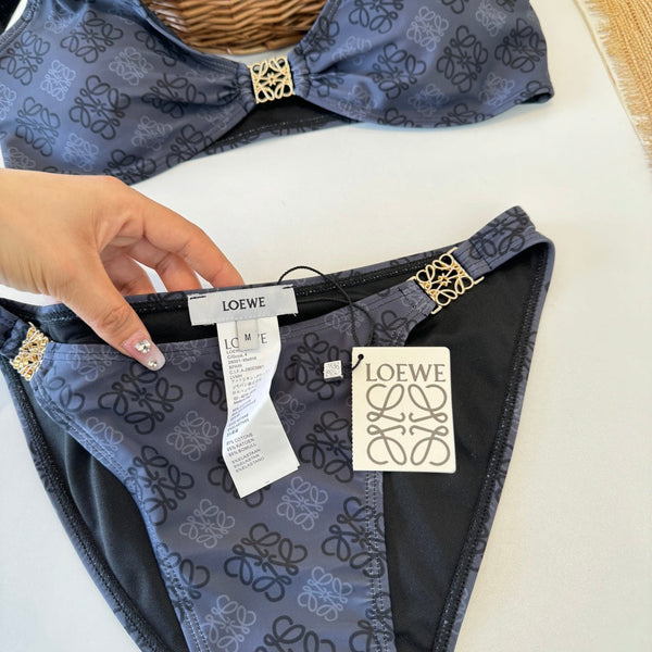 Loewe Two-Piece Bikini Navy Blue 203030