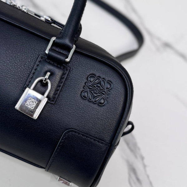 Loewe Amazona 23 Cropped Bag Black Shiny Calfskin