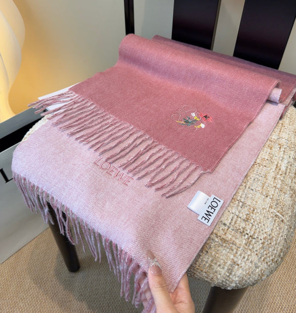 Loewe Scarf 180CM Dark Pink Cashmere 969474
