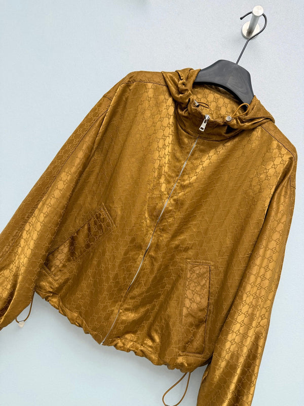 GG 26s Jacquard Short Windbreaker Jacket Polyester 425208