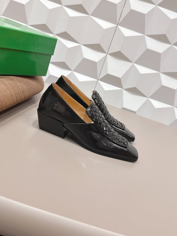 BV Ventura Loafer Loafer 4cm Black Calfskin 613293