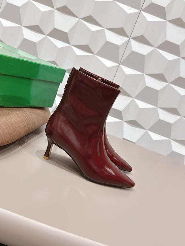 BV Sofia Ankle Boot 7cm Burgundy Lambskin 613291