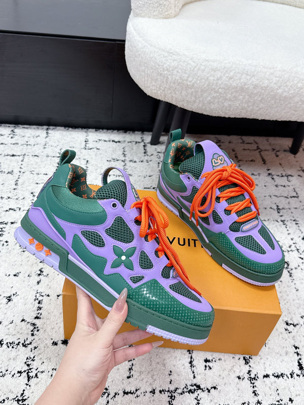 LV Skate Sneaker Violet Green Calf Leather/Mesh 617321