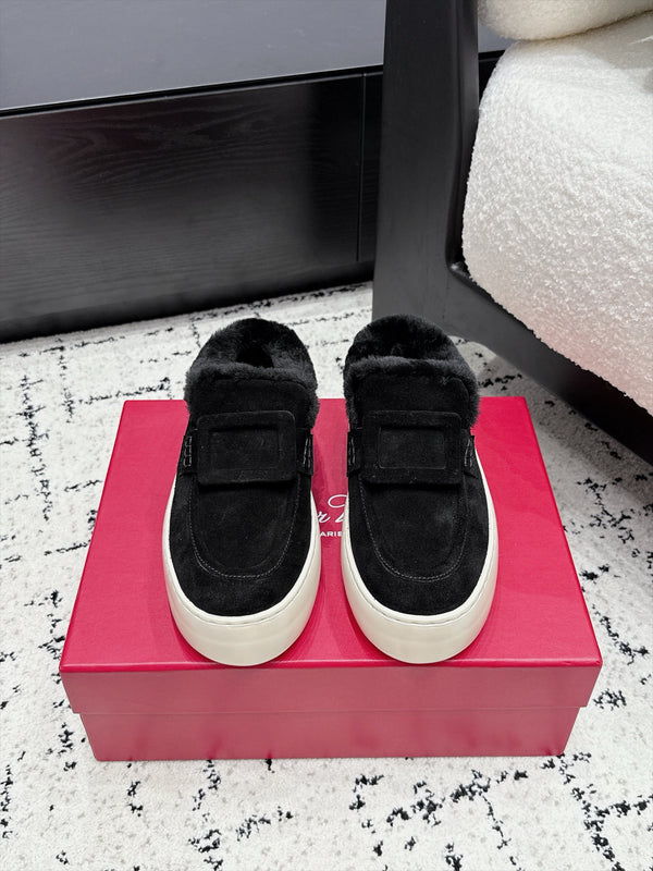 RV 26s Viv' Up Mules 4cm Black Suede 120989