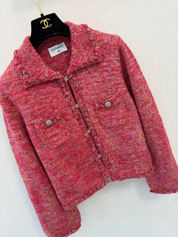 CC Braided Trim Knit Jacket Wool 423146