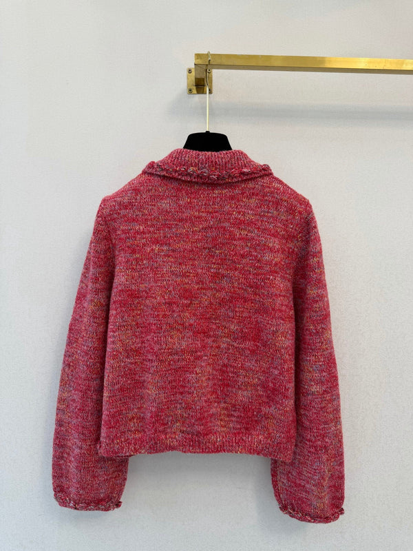 CC Braided Trim Knit Jacket Wool 423146
