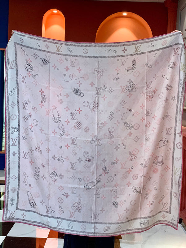 LV Double-sided velvet 140cm Pink Silk Cashmere 967397