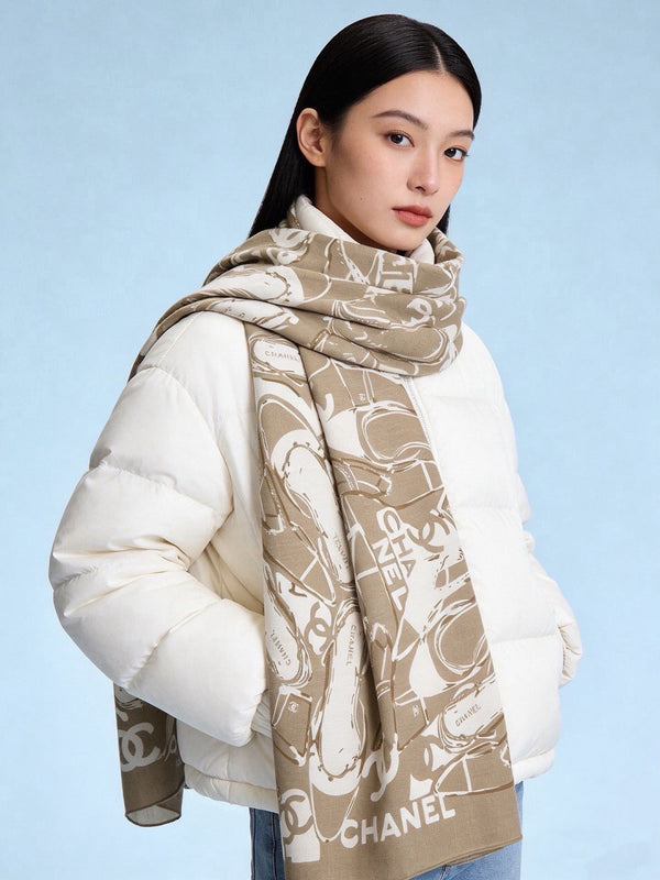 CC 26s Scarf 140 In Cashmere Silk 309366