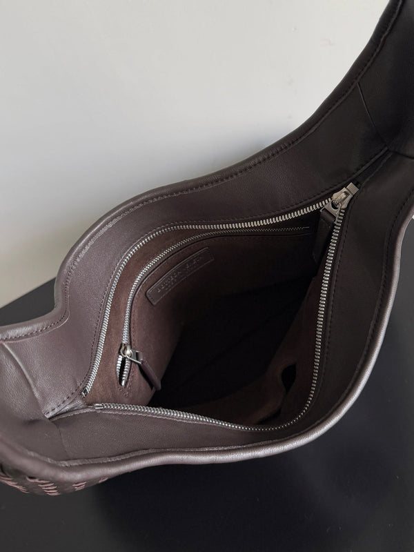 BV 25s Veneto Bag 38cm Deep Brown Calfskin Hardware