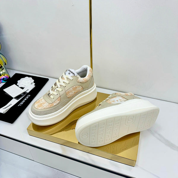 CC 25 Platform Sneaker Orange Nude Cowhide 312951