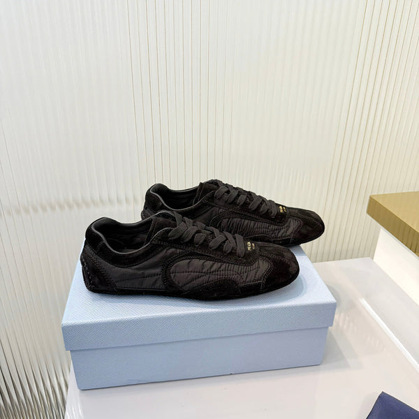 Prada Montecarlo Sneakers Black Re Nylon Suede 715029