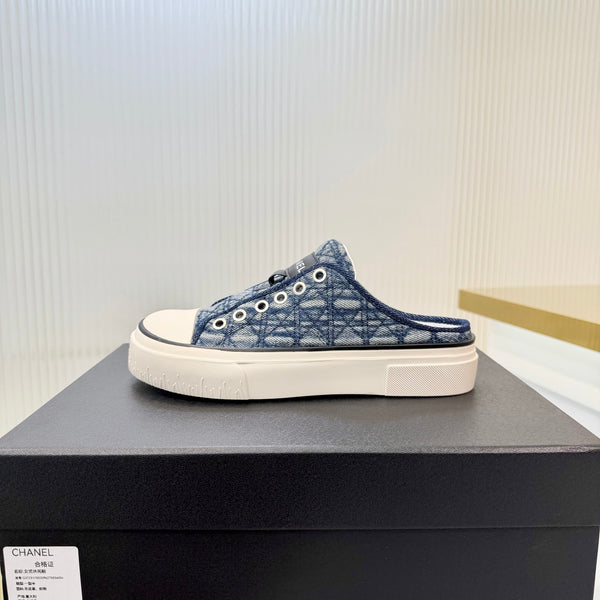 CC 26s Casual Sports Mules Dark Blue White Denim 924002