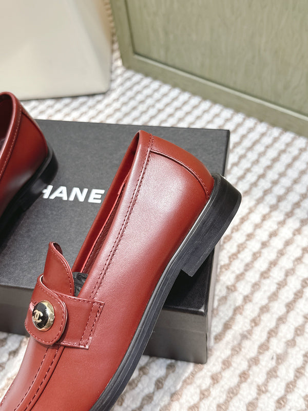 CC 26SS Loafers 3cm Burgundy Cowhide 653499