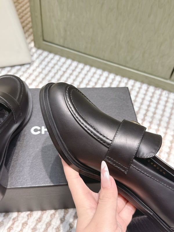 CC 26SS Loafers 6cm Black Cowhide 653495