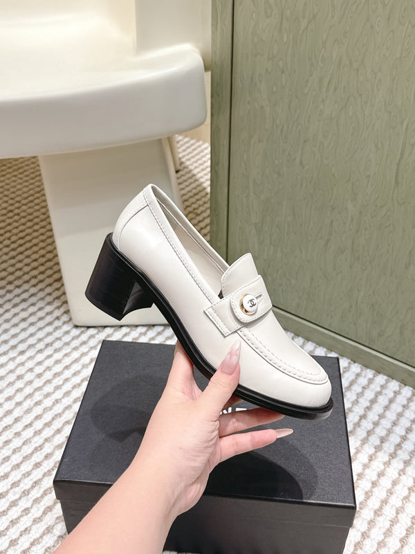 CC 26SS Loafers 6cm White Cowhide 653499