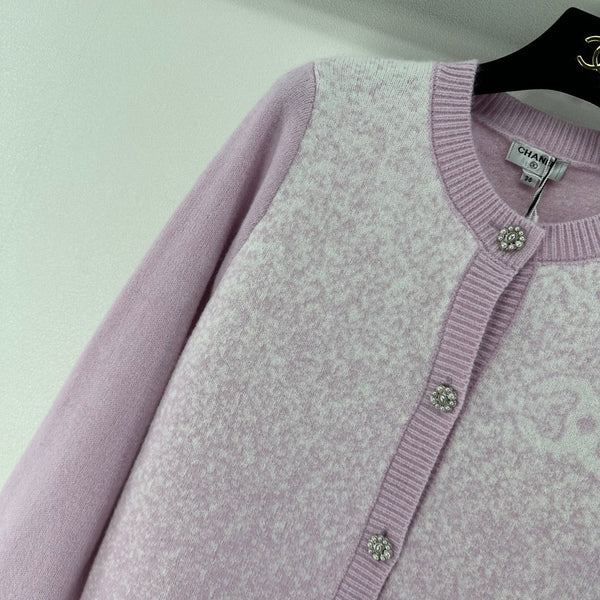 Chanel 2025 Knitted Cardigan Pink Wool 329297