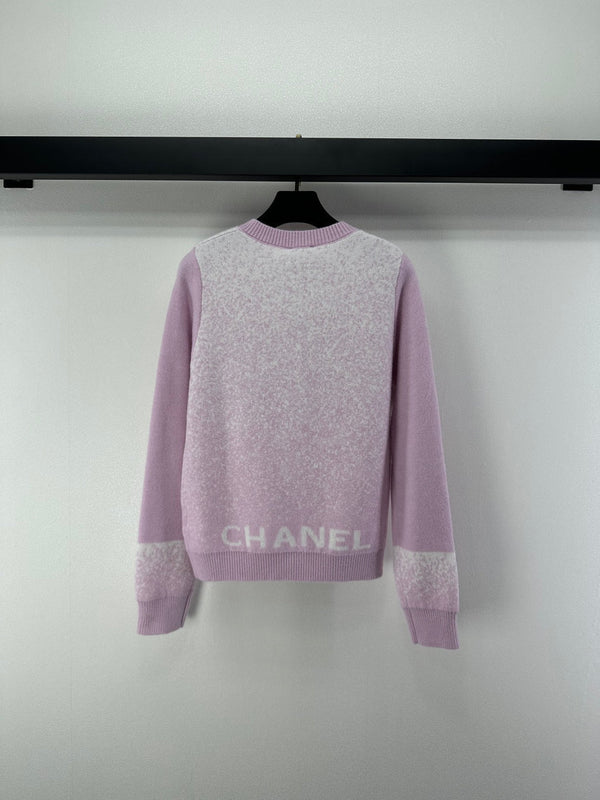 Chanel 2025 Knitted Cardigan Pink Wool 329297