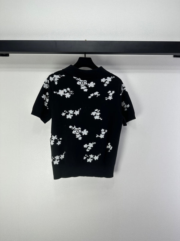 CC Polo Black & White Wool 346019