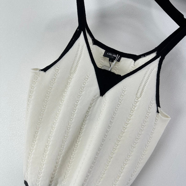 CC 26S Knit Cami Tank Top White Cotton 348994