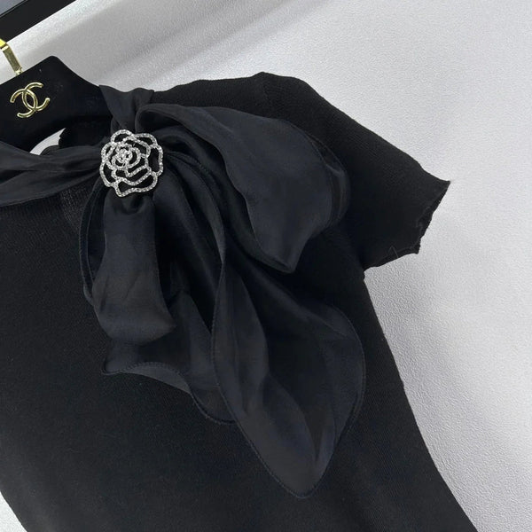 CC 2026 Bow Tie Short-Sleeve Shirt Viscose 361048