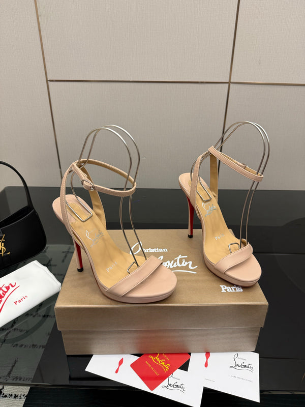 CL Miss Z Sandal 12cm Beige Cowhide 828155