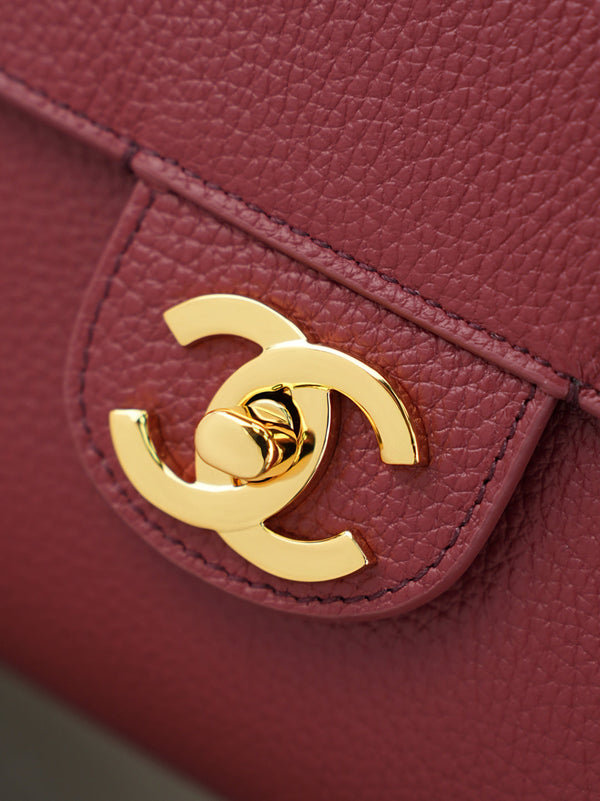 CC 26s Maxi Flap Bag 32cm Burgundy Calfskin GHW
