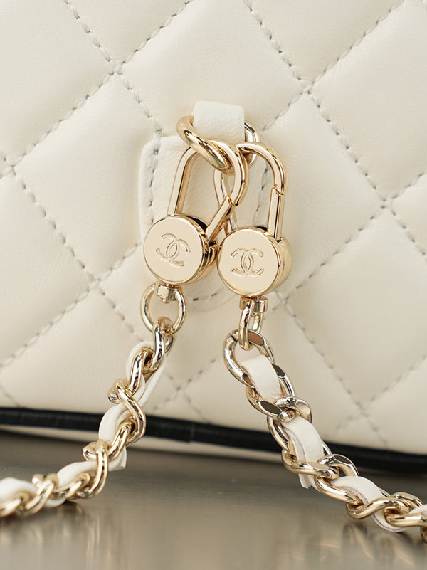 CC ๐จ๐ท๐๐๐๐ Mini Backpack White Lambskin