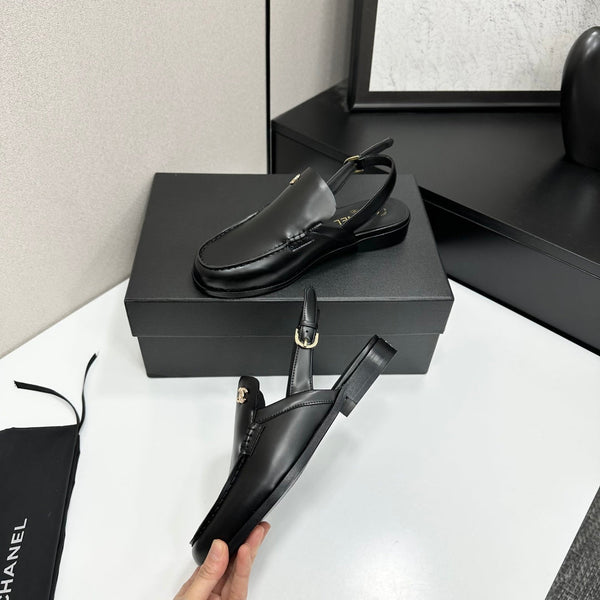 CC SS 2026 Pre Slingbacks Black Calfskin 630504