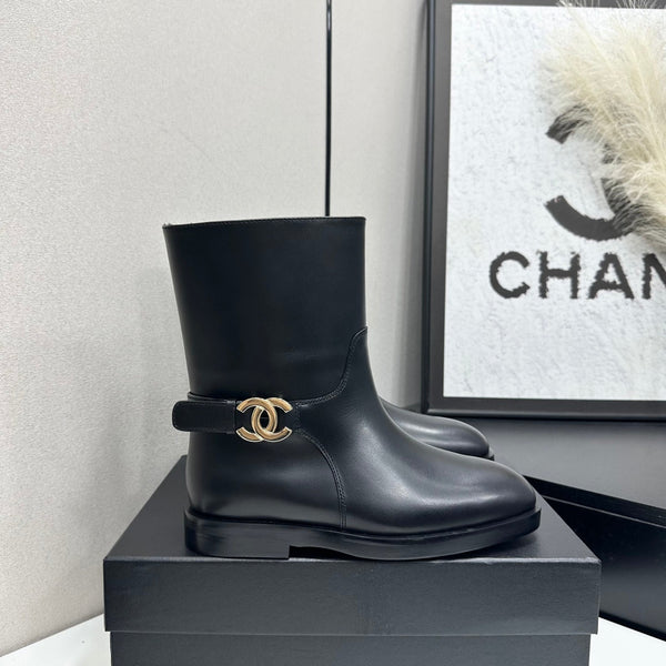 CC 26S Turnlock Botines 3cm Black Leather 109273