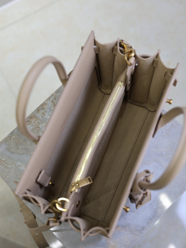 Prada Sac De Jour Nano 26cm Beige Grain Cowhide GHW