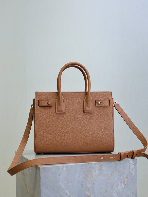 Prada Sac De Jour Nano 26cm Brown Grain Cowhide GHW