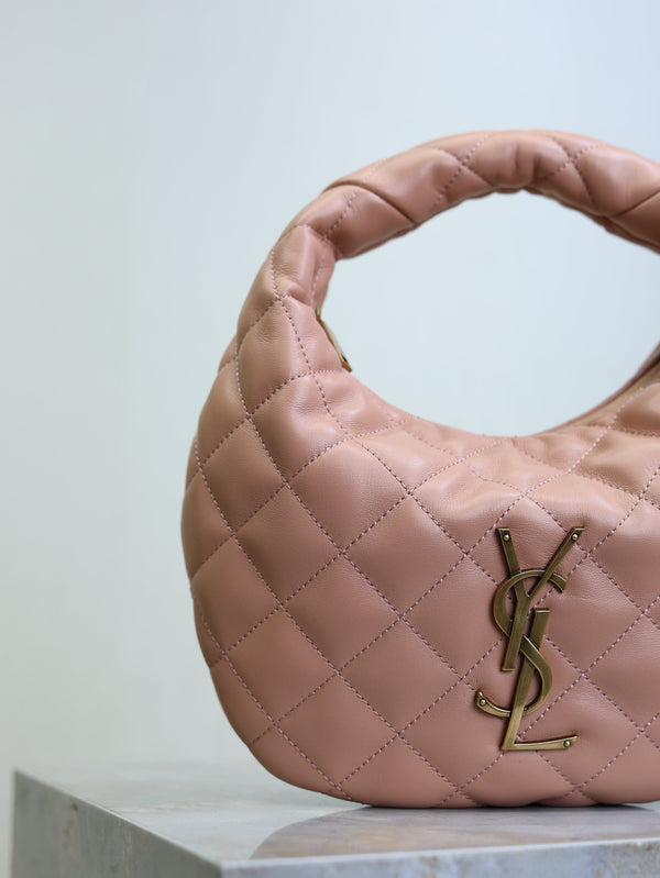 YSL Icarino Bag 17cm Light Pink Sheepskin