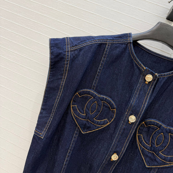 CC 26s Vest Jacket Dark Blue Denim 360879