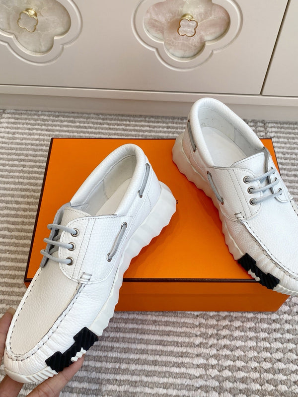 HM Ketch Sneakers White Grain Cowhide 776729